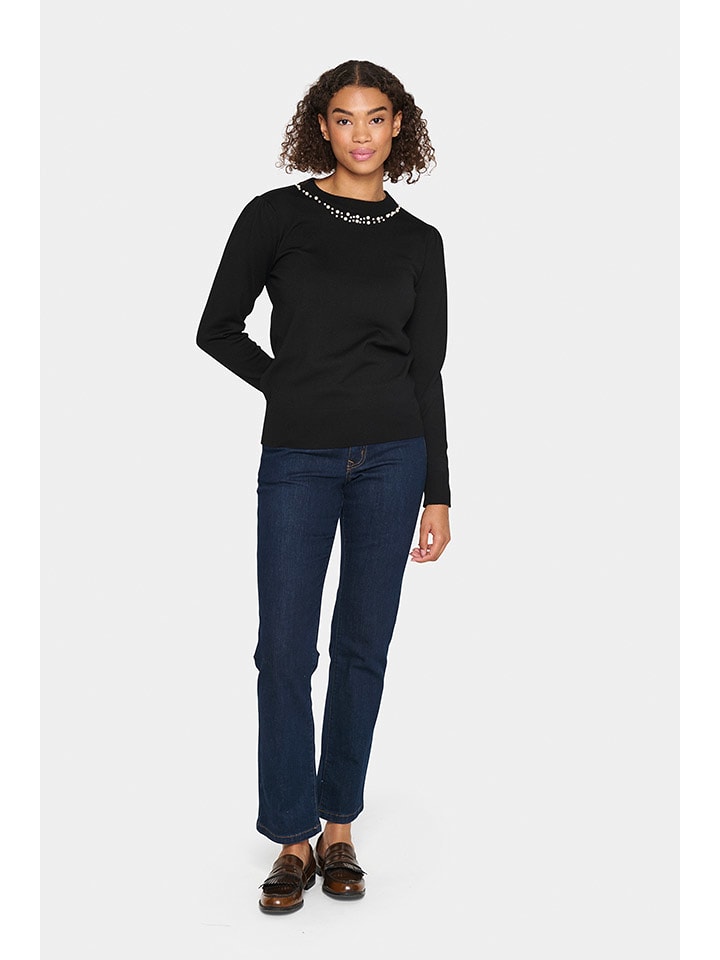 SAINT TROPEZ Sweter w kolorze czarnym rozmiar: M