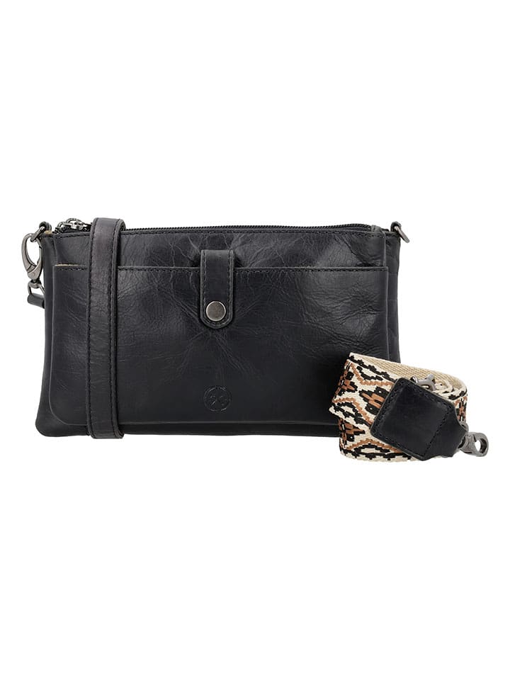 HIDE & STITCHES Skórzana torebka w kolorze czarnym - 24 x 14 x 2 cm rozmiar: onesize