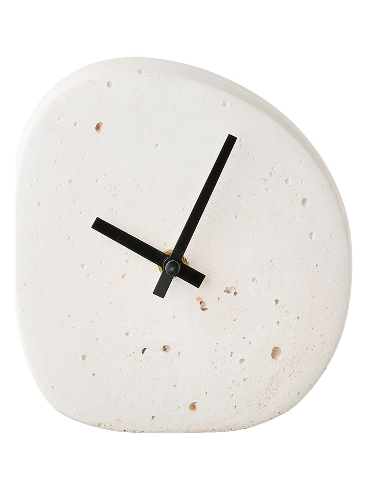 House Nordic Zegar stołowy "Linz" w kolorze białym - 15 x 14 cm rozmiar: onesize