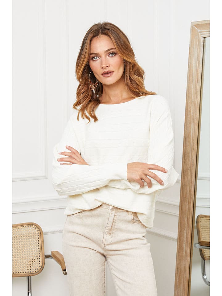 Joséfine Sweter "Luby" w kolorze kremowym rozmiar: M