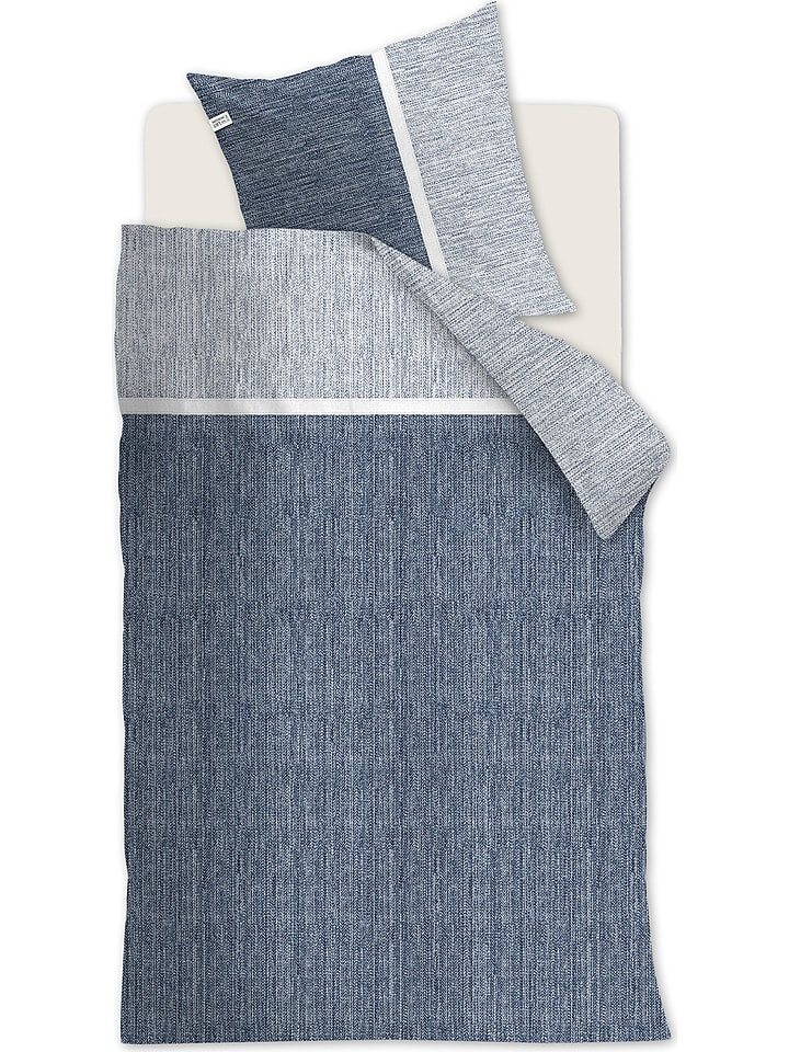 Rivièra Maison Komplet pościeli "Amsterdam Loft" w kolorze szaro-niebieskim rozmiar: 200x200/220 cm