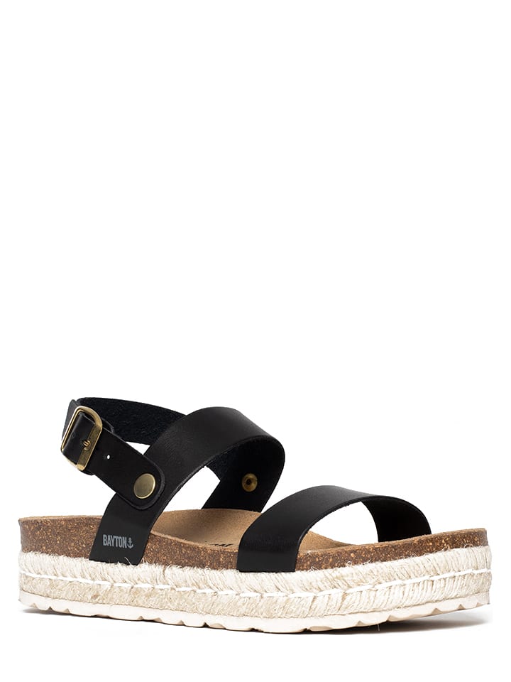 BAYTON Skórzane sandały w kolorze czarnym rozmiar: 38