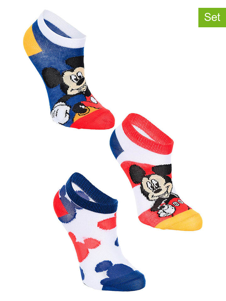Disney Mickey Mouse Skarpety (3 pary) "Myszka Miki" ze wzorem rozmiar: 31-34