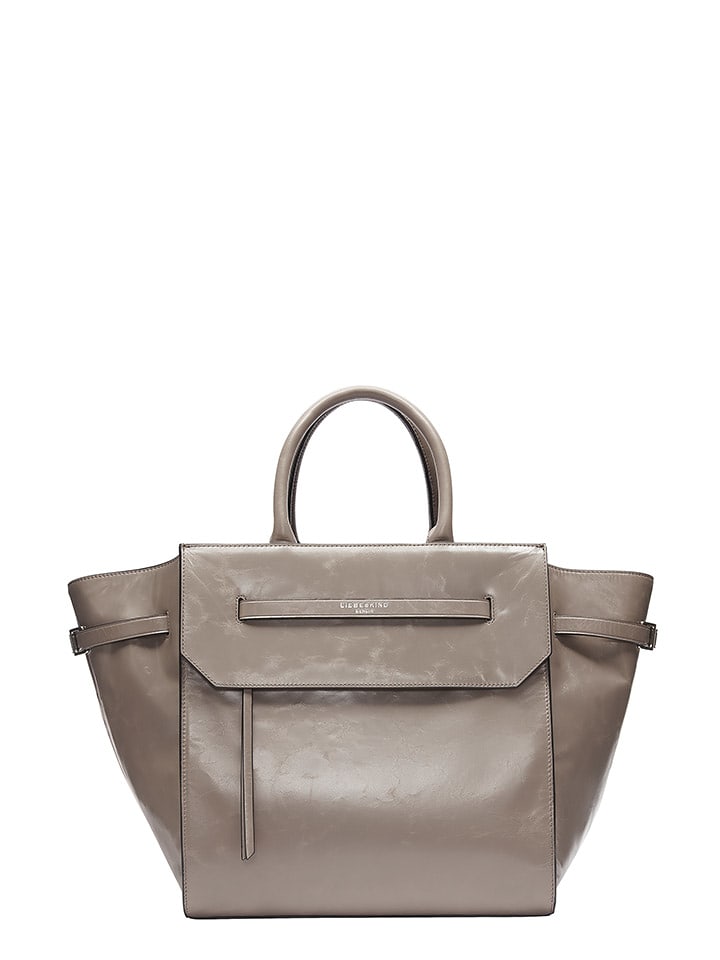 Liebeskind Berlin Skórzana torebka w kolorze szarym - 32 x 26 x 10 cm rozmiar: onesize