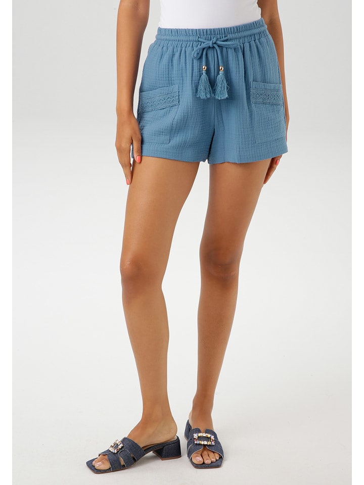 Aniston Szorty w kolorze niebieskim rozmiar: 42