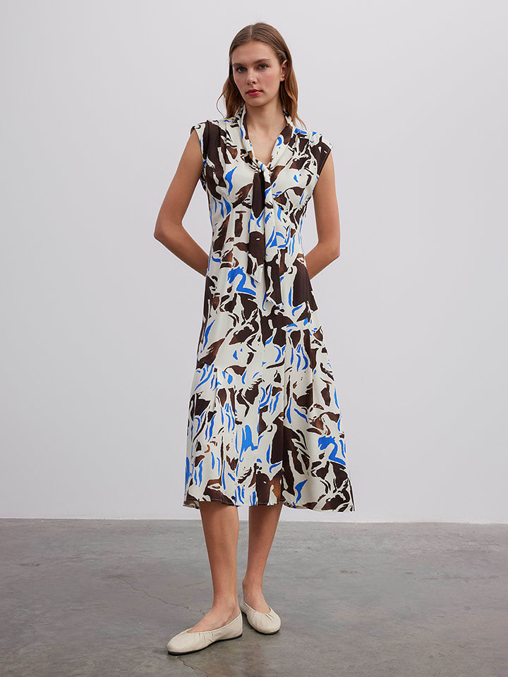 BGN Sukienka w kolorze kremowo-brązowym rozmiar: 38