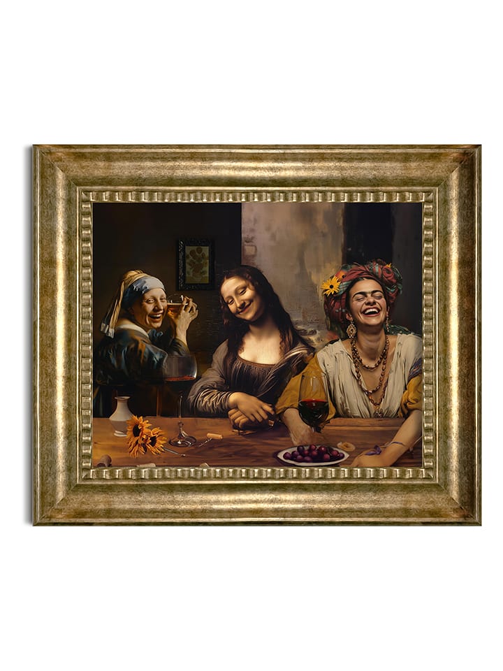 Orangewallz Druk artystyczny "Girls Night Out" w ramce - 50 x 40 cm rozmiar: 40x50 cm