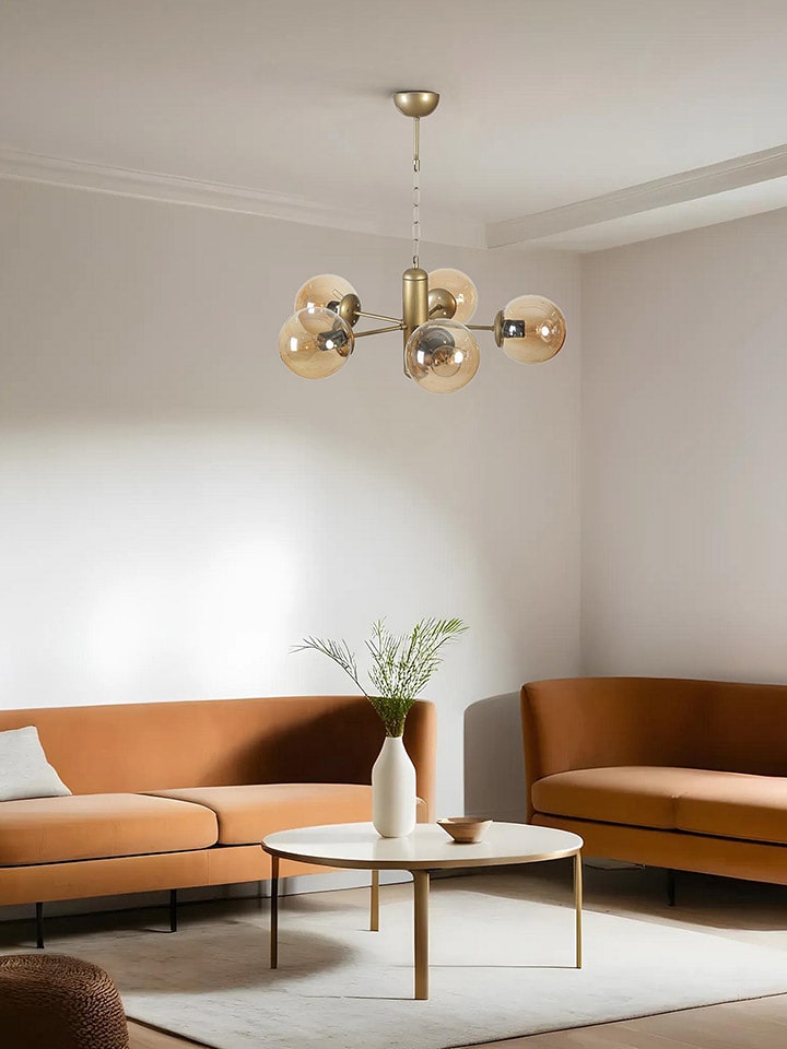 Opviq Lampa sufitowa "Bankok" w kolorze złotym - 45 x 70 cm rozmiar: onesize