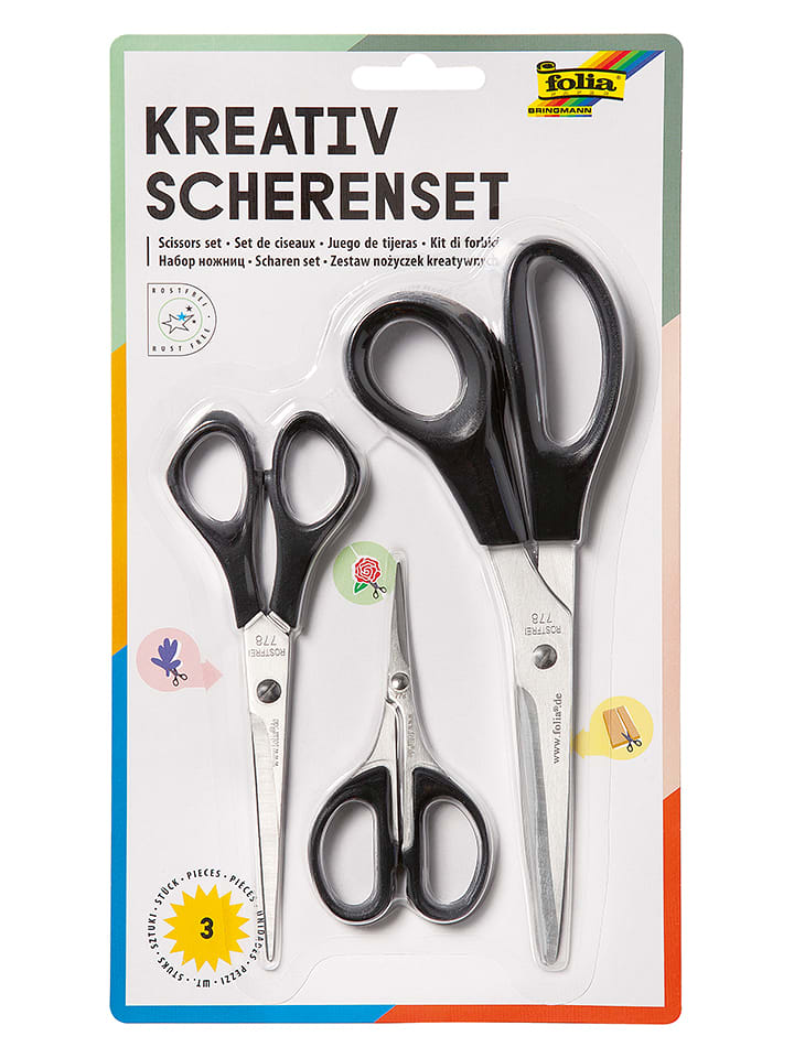 folia PAPER Nożyczki (3 szt.) w kolorze czarnym rozmiar: onesize