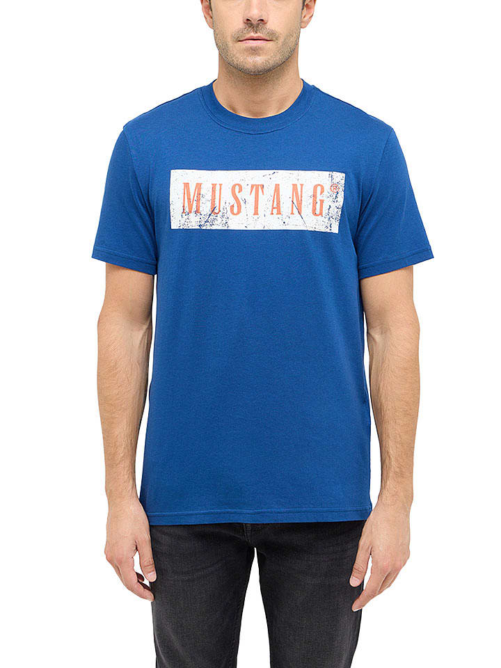 Mustang Koszulka w kolorze niebieskim rozmiar: XL