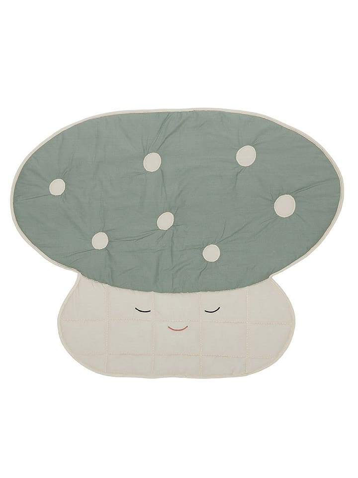 OYOY mini Kocyk "Mushroom" w kolorze beżowo-zielonym do zabawy rozmiar: onesize