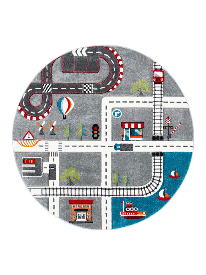 Safavieh Dywan "Carousel" w kolorze szarym ze wzorem rozmiar: 122x122 cm