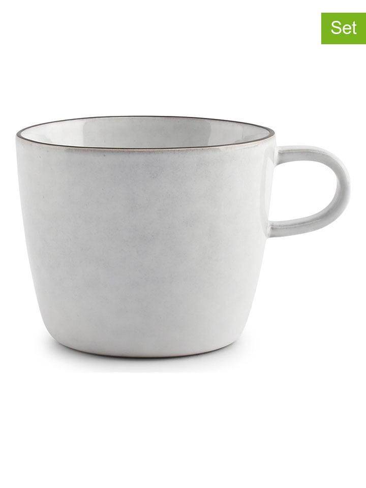 Salt and Pepper Kubki (4 szt.) "Fina" w kolorze biało-czarnym - 300 ml rozmiar: onesize