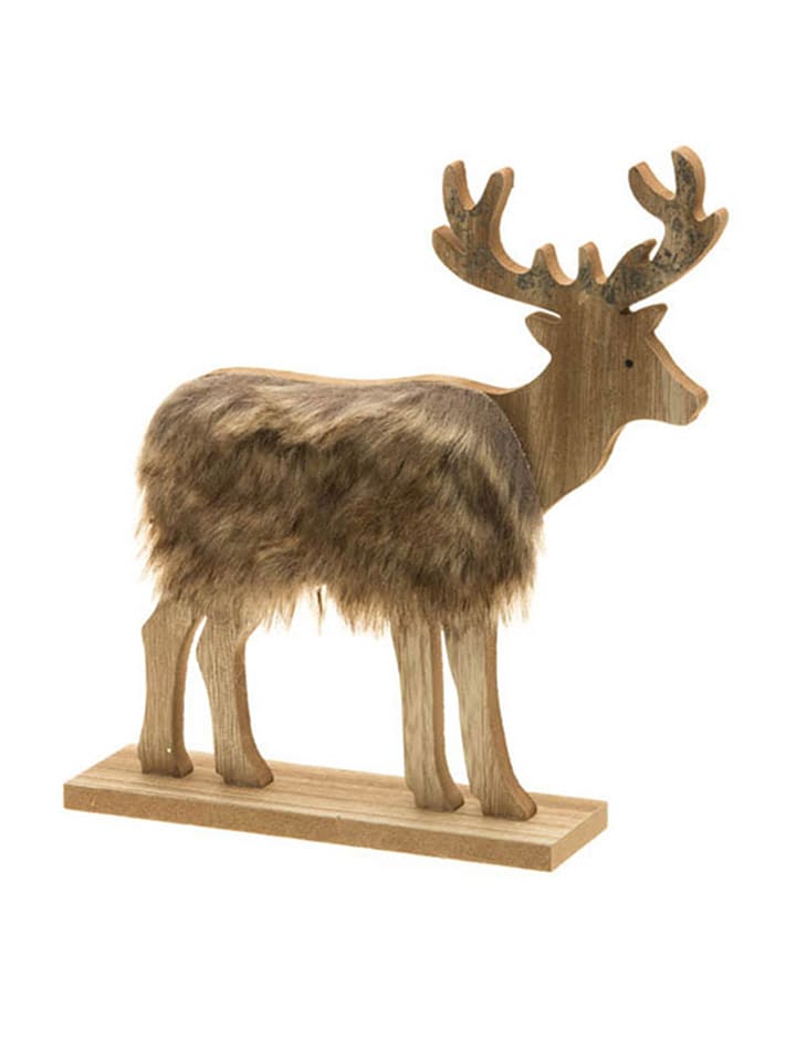 CHAKS Figurka dekoracyjna w kolorze jasnobrązowym - 23 x 23 cm rozmiar: onesize