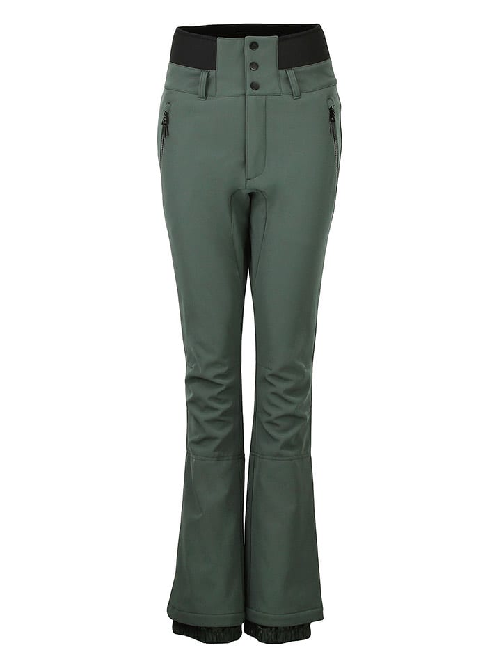 Peak Mountain Softshellowe spodnie narciarskie "Adora" w kolorze khaki rozmiar: S