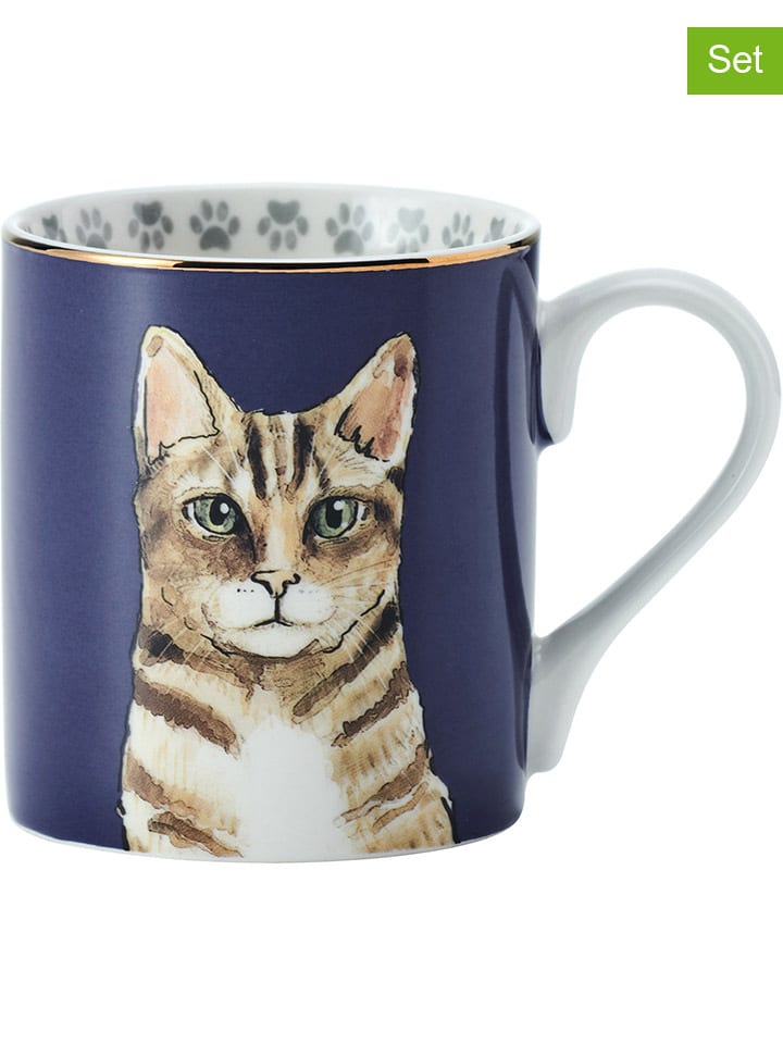 Mikasa Kubki (2 szt.) "Cat" w kolorze granatowo-jasnobrązowym - 280 ml rozmiar: onesize