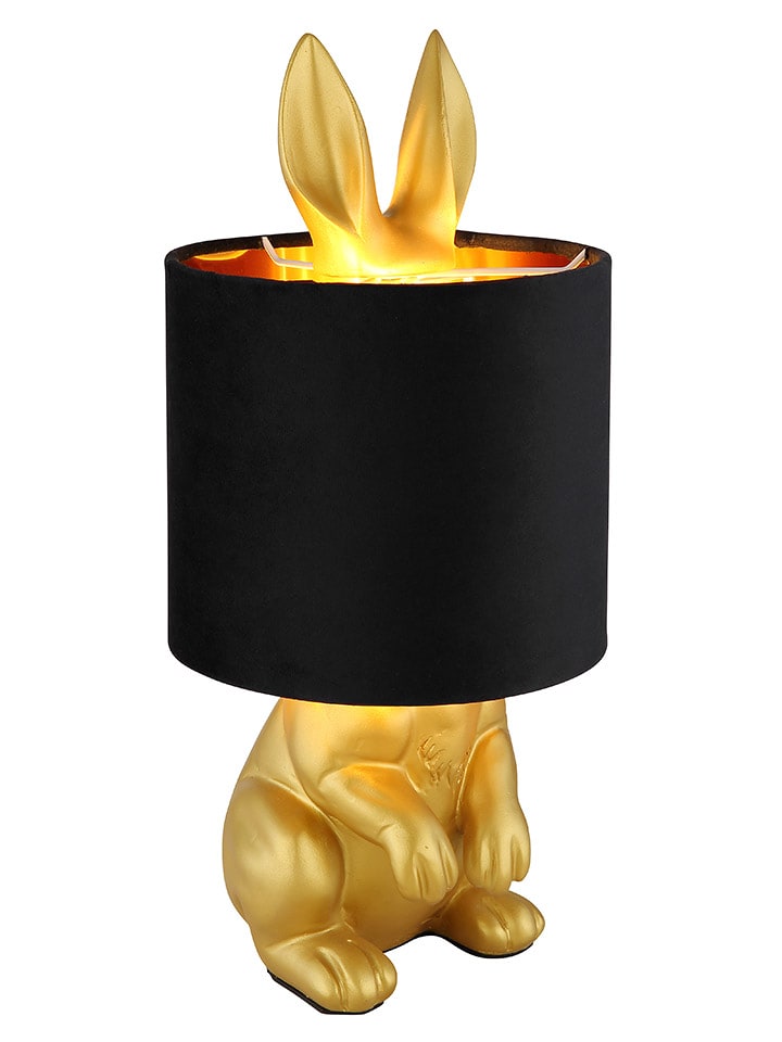 Globo lighting Lampa stołowa "Rabbit" w kolorze złoto-czarnym - wys. 41 x Ø 18 cm rozmiar: onesize