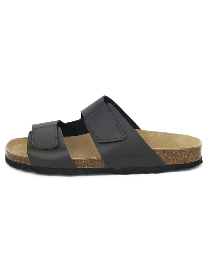 BABUNKERS Family Skórzane klapki w kolorze brązowym rozmiar: 42