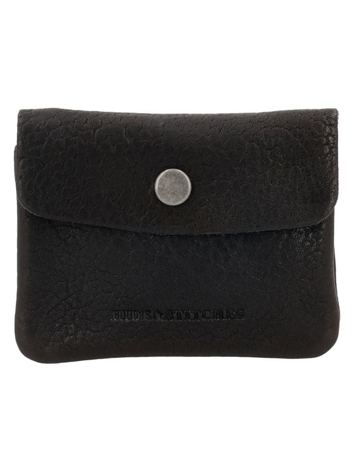 HIDE & STITCHES Skórzane etui "Earth" w kolorze czarnym na klucze - 10 x 7 x 1 cm rozmiar: onesize