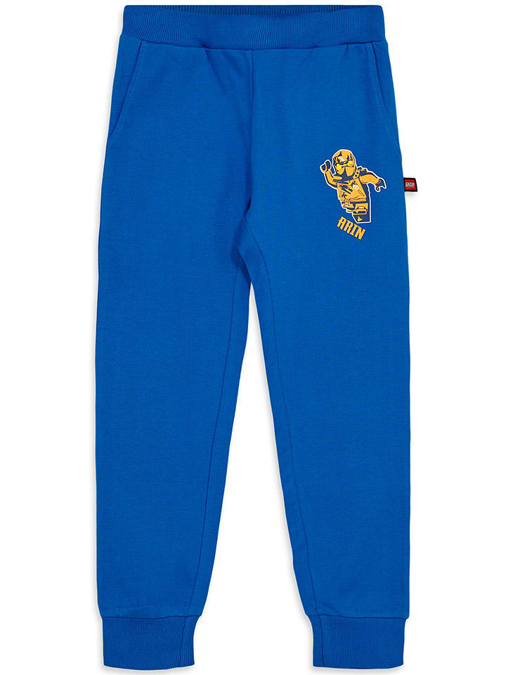 LEGO Spodnie dresowe w kolorze niebieskim ze wzorem rozmiar: 128