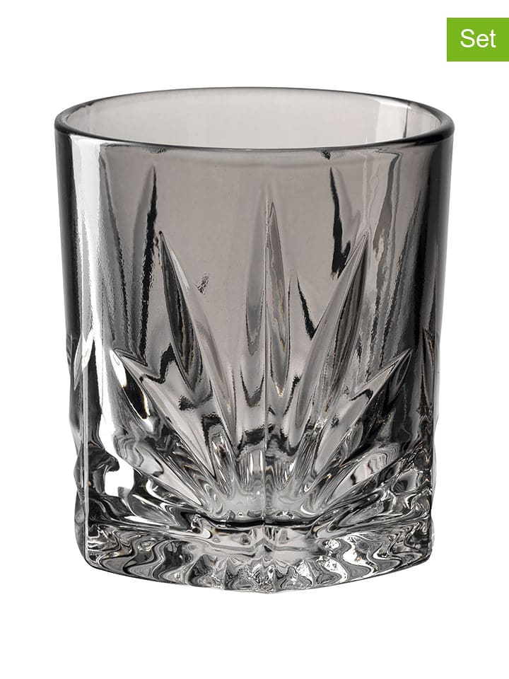 LEONARDO Szklanki (4 szt.) "Capri" w kolorze szarym do whiskey - 220 ml rozmiar: onesize