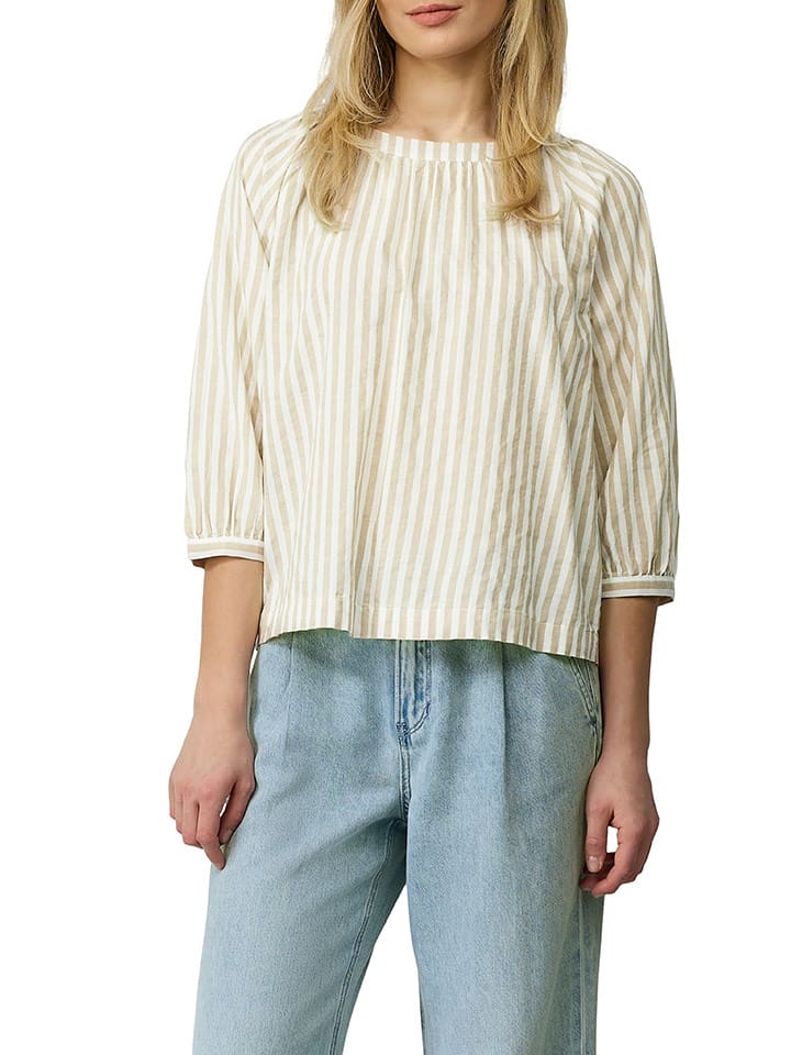 s.Oliver Bluzka w kolorze beżowo-białym rozmiar: 36