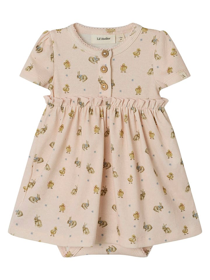 Lil Atelier Sukienka-body "Lavo" w kolorze jasnoróżowym rozmiar: 62