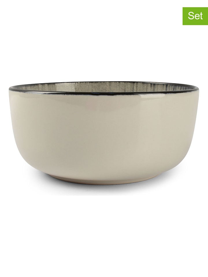 Salt and Pepper Miski (2 szt.) "Gravel" w kolorze beżowo-czarnym - wys. 6,5 x Ø 14,5 cm rozmiar: onesize