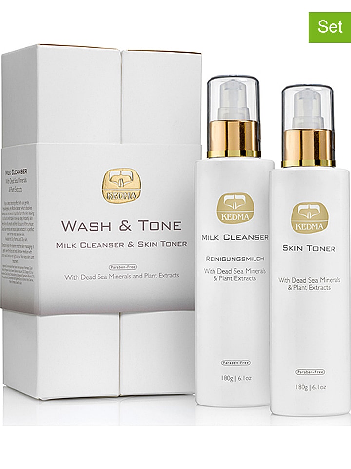 KEDMA 2-częściowy zestaw "Wash & Tone" do pielęgnacji twarzy rozmiar: onesize