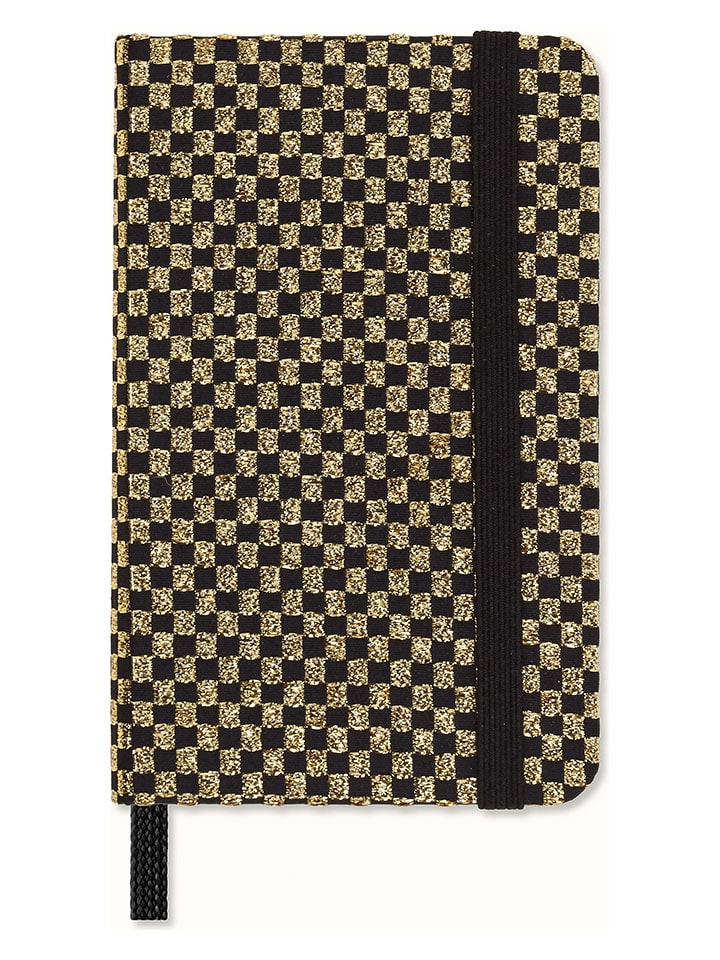 Moleskine Notatnik "Holiday" w kolorze złoto-czarnym - 6,5 x 10,5 cm rozmiar: onesize