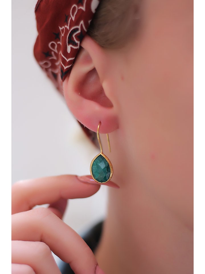 Pierres delicates Pozłacane kolczyki z agatami rozmiar: onesize