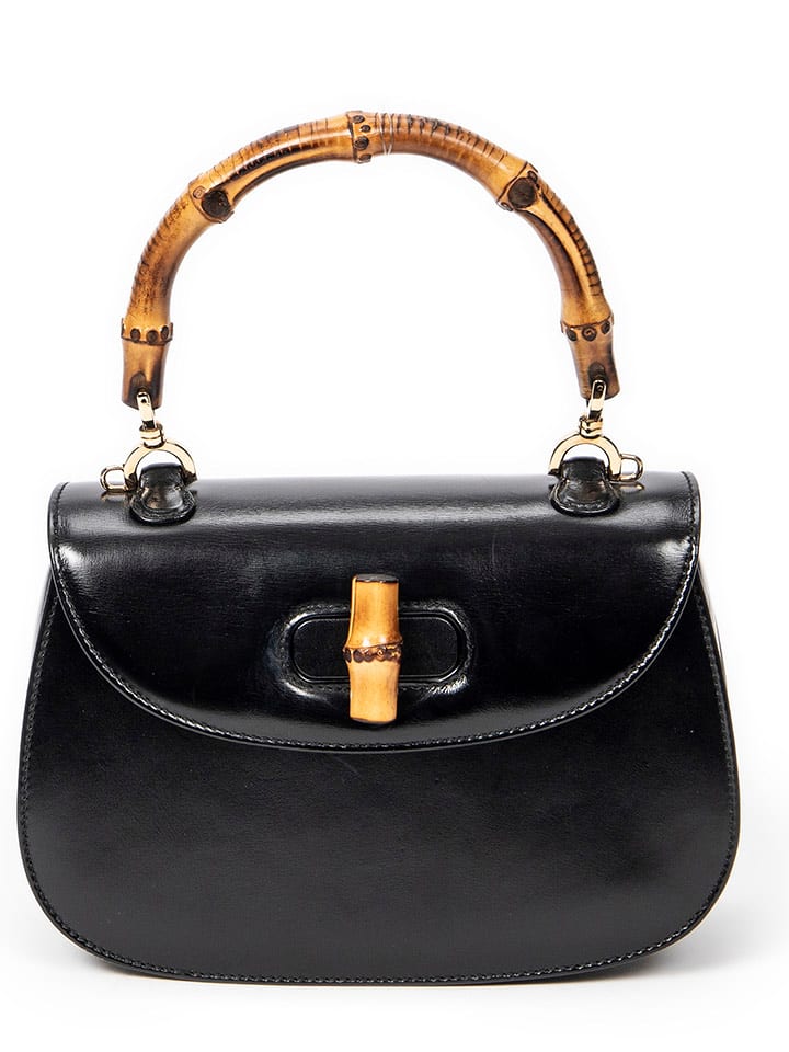 Gucci Skórzana torebka w kolorze czarnym - 21 x 15 x 7 cm rozmiar: onesize