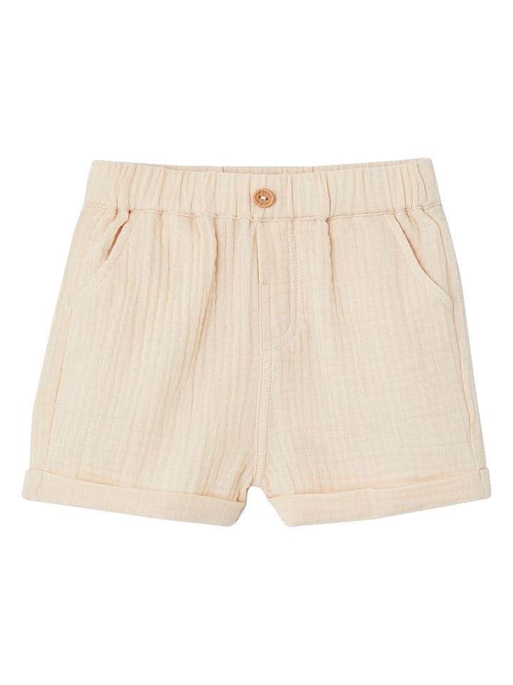 vertbaudet Szorty w kolorze beżowym rozmiar: 80