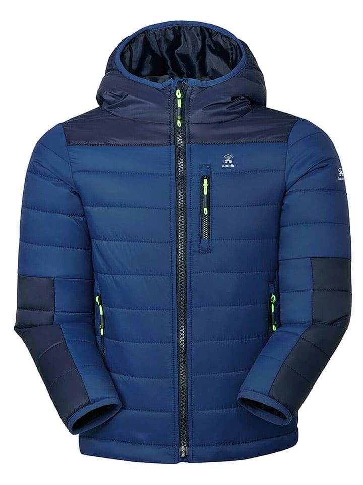 Kamik Całoroczna kurtka pikowana "Canyon" w kolorze granatowym rozmiar: 122
