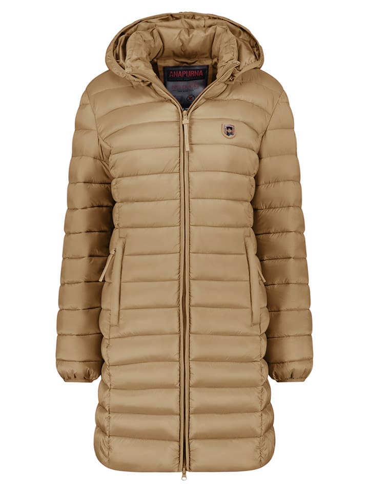 ANAPURNA Płaszcz pikowany "Akitalana" w kolorze beżowym rozmiar: M