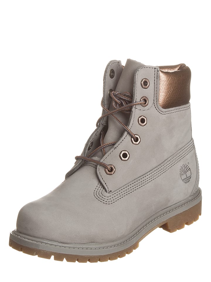 Timberland Skórzane botki w kolorze szarym rozmiar: 39