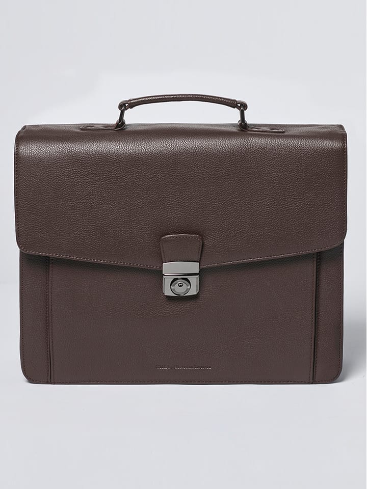 CXL by Christian Lacroix Skórzana aktówka w kolorze brązowym - 41 x 31 x 12 cm rozmiar: onesize