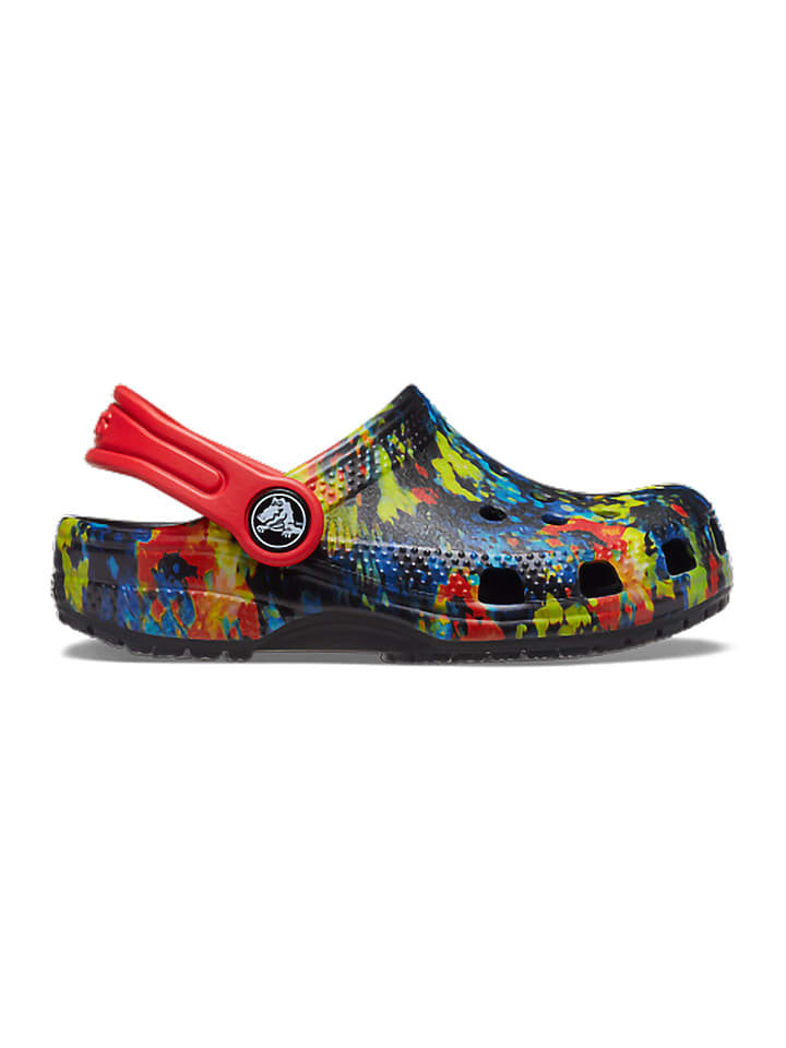 Crocs Chodaki "Tiedye Graphic" w kolorze czarnym ze wzorem rozmiar: 22/23