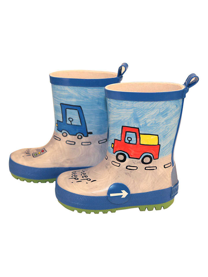 MaxiMo Kalosze "Autos" w kolorze niebiesko-beżowym rozmiar: 23