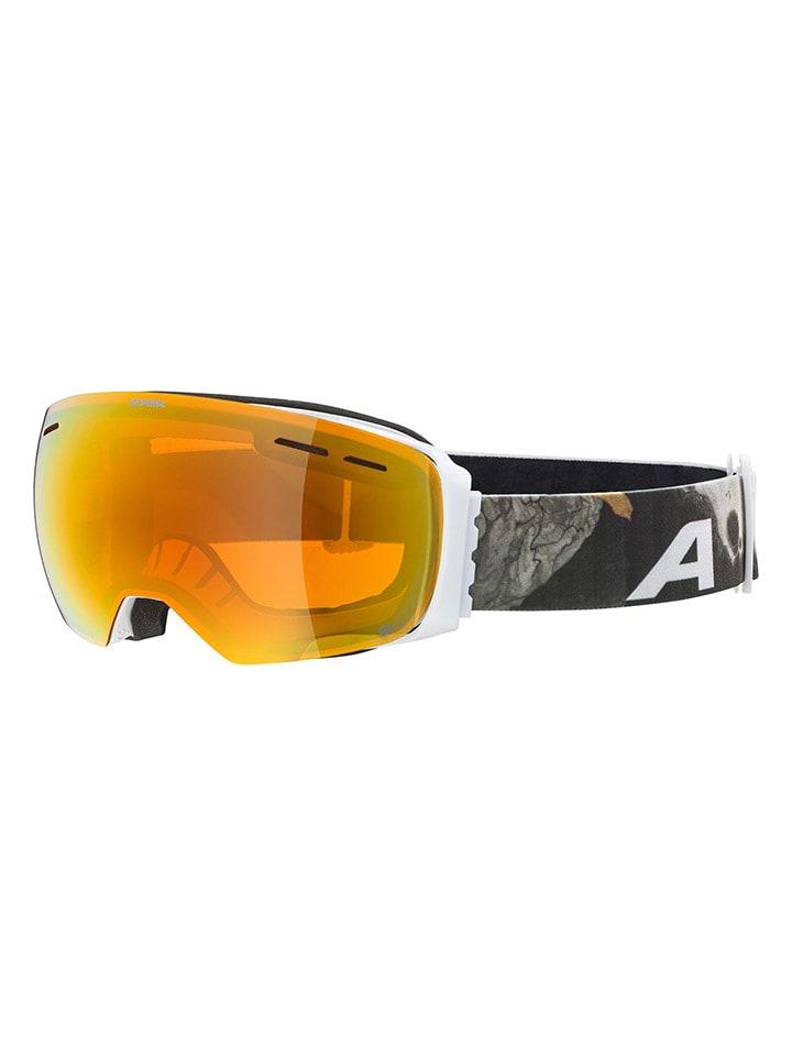 Alpina Gogle narciarskie "Granby" w kolorze biało-czarno-pomarańczowym rozmiar: onesize