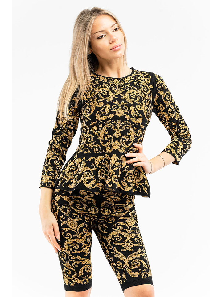 Moschino Bluzka w kolorze żółto-czarnym rozmiar: 44