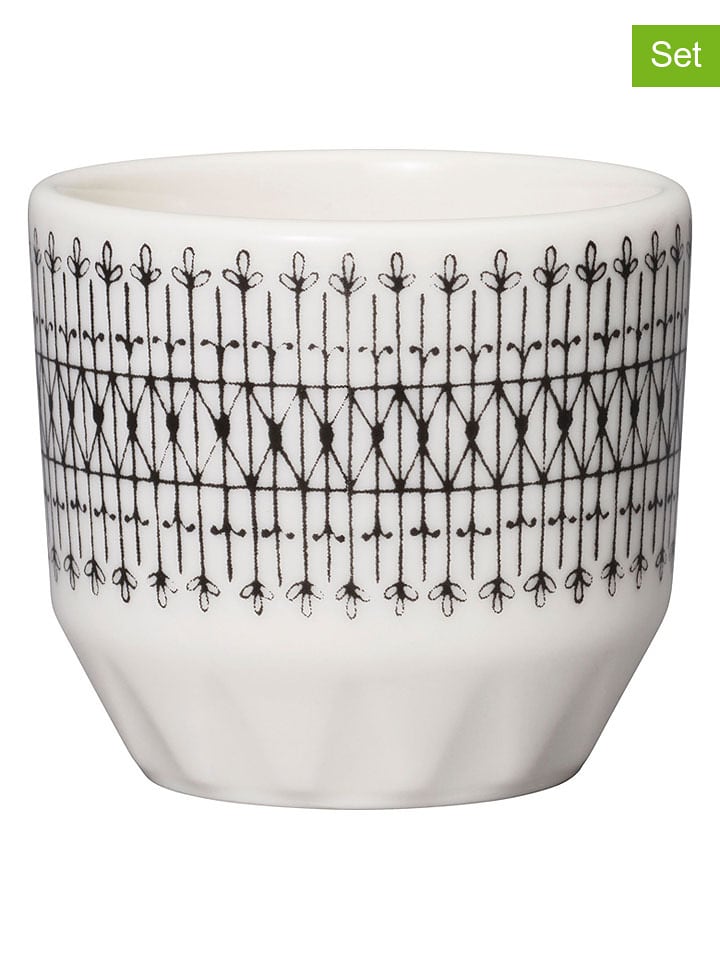 Moomin Kieliszki (2 szt.) w kolorze biało-czarnym na jajka - 40 ml rozmiar: onesize