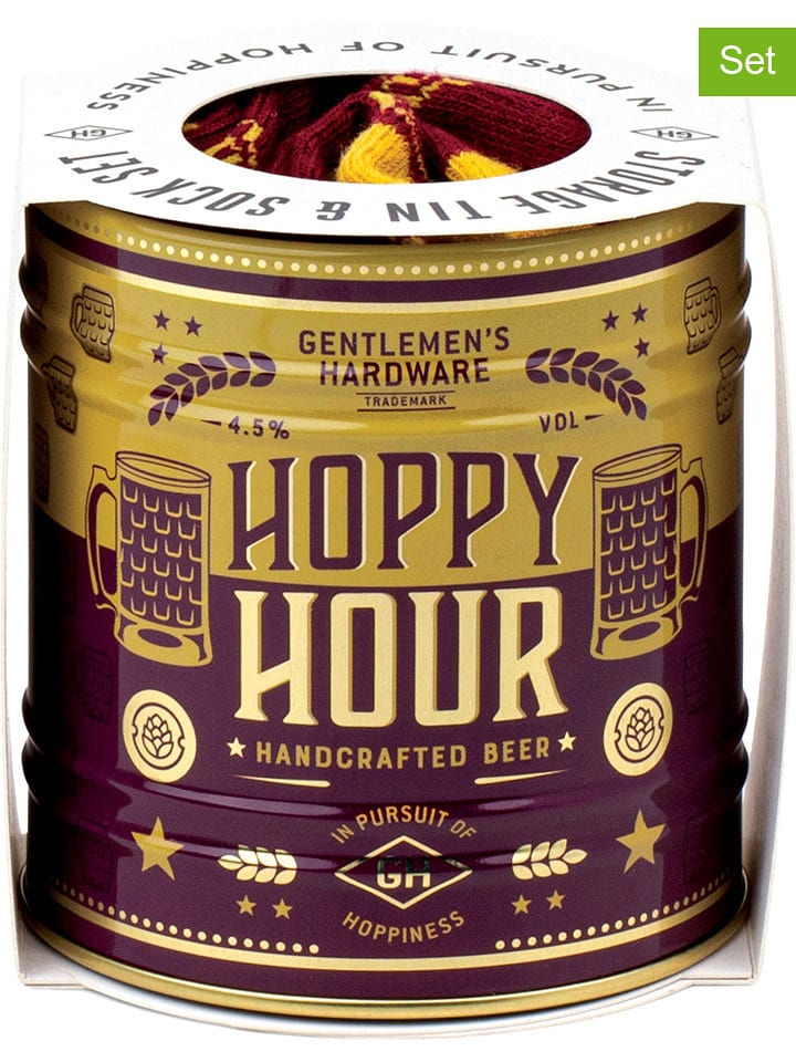Gentlemen's Hardware 2-częściowy zestaw "Beer" w kolorze brązowo-żółtym rozmiar: 41-45