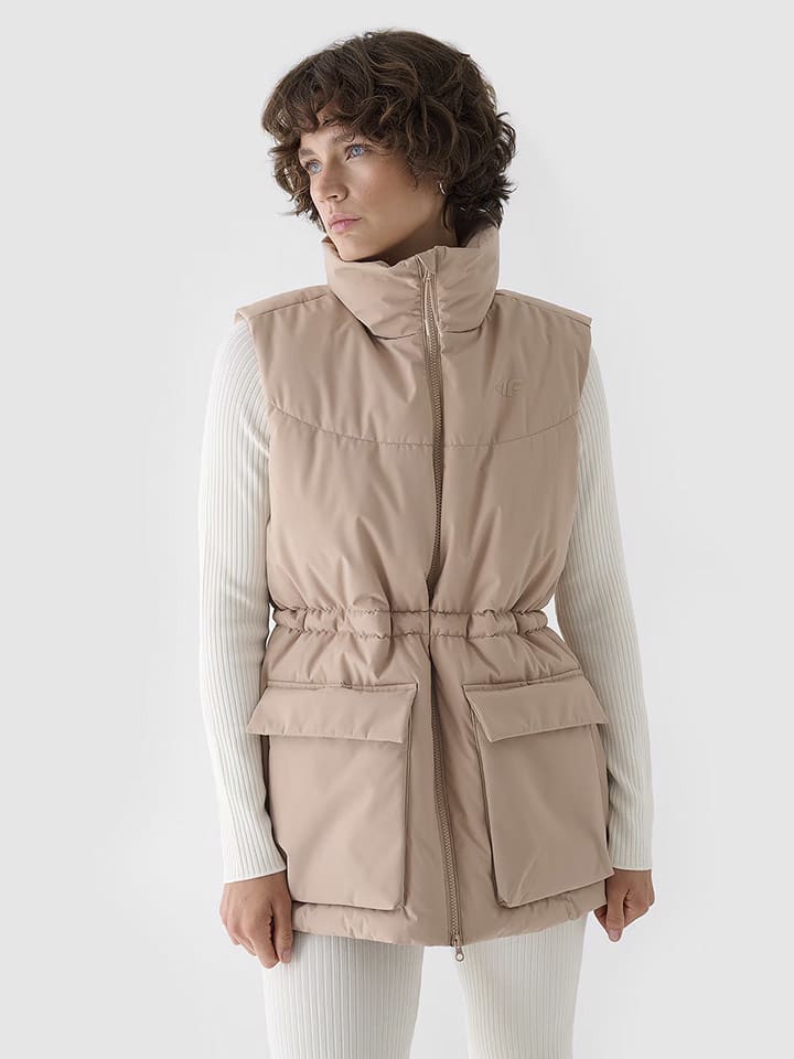 4F Kamizelka funkcyjna w kolorze beżowym rozmiar: S