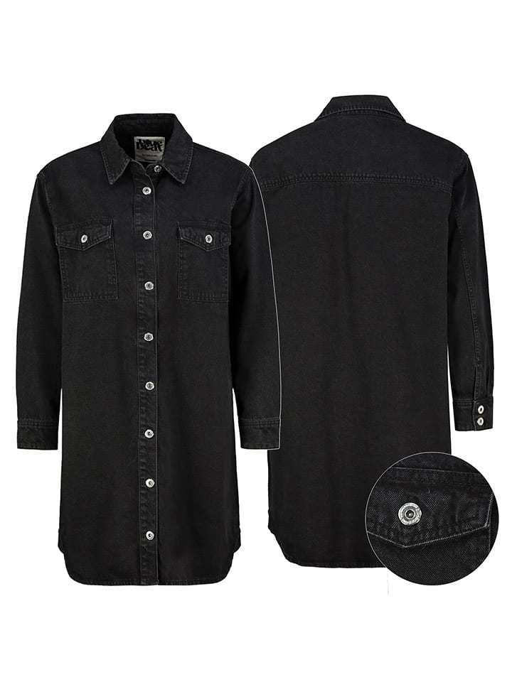 Sublevel Sukienka dżinsowa w kolorze czarnym rozmiar: L