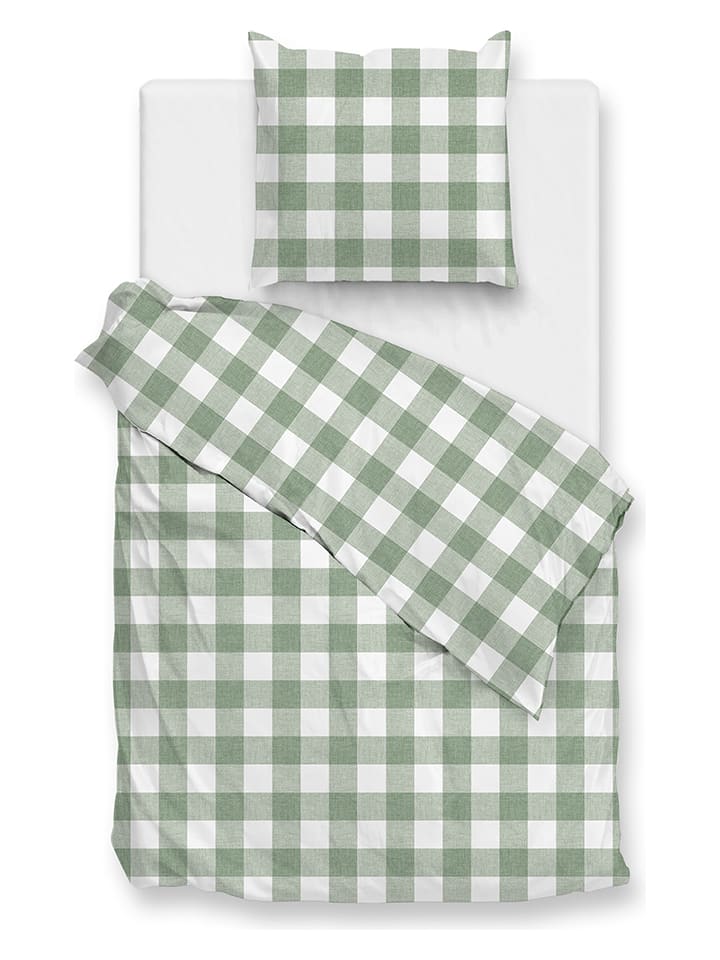Zo!Home Komplet pościeli "Quattro di Lino" w kolorze zielonym rozmiar: 260x220 cm