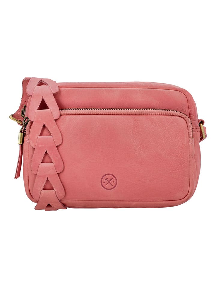 HIDE & STITCHES Skórzana torebka w kolorze różowym - 20 x 17 x 5 cm rozmiar: onesize