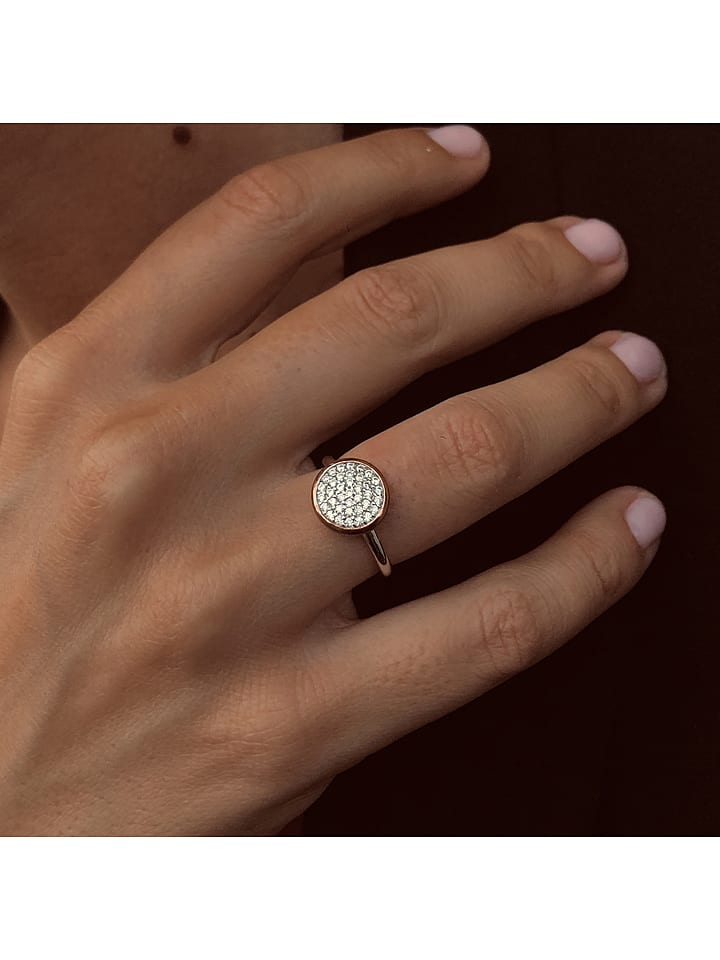 Les Petites Précieuses Pozłacany pierścionek z cyrkoniami rozmiar: 58