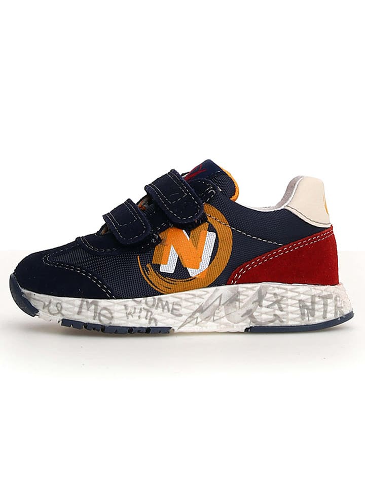 Naturino Skórzane sneakersy "Jesko 2" w kolorze granatowo-czerwonym rozmiar: 27