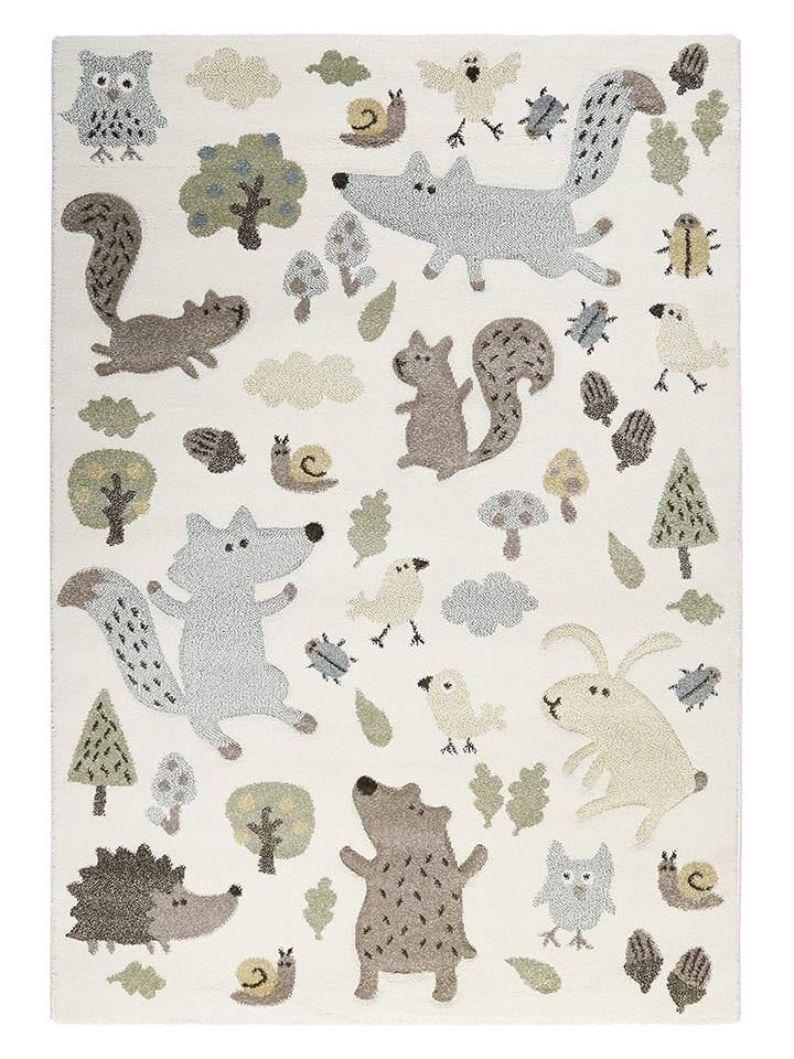 Sigikid Dywan "Forest" w kolorze kremowym ze wzorem rozmiar: 200x290 cm